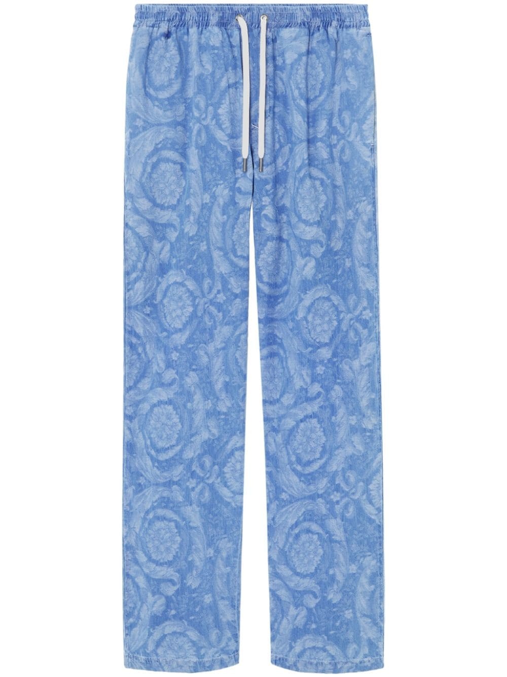 Barocco chambray denim trousers - 1