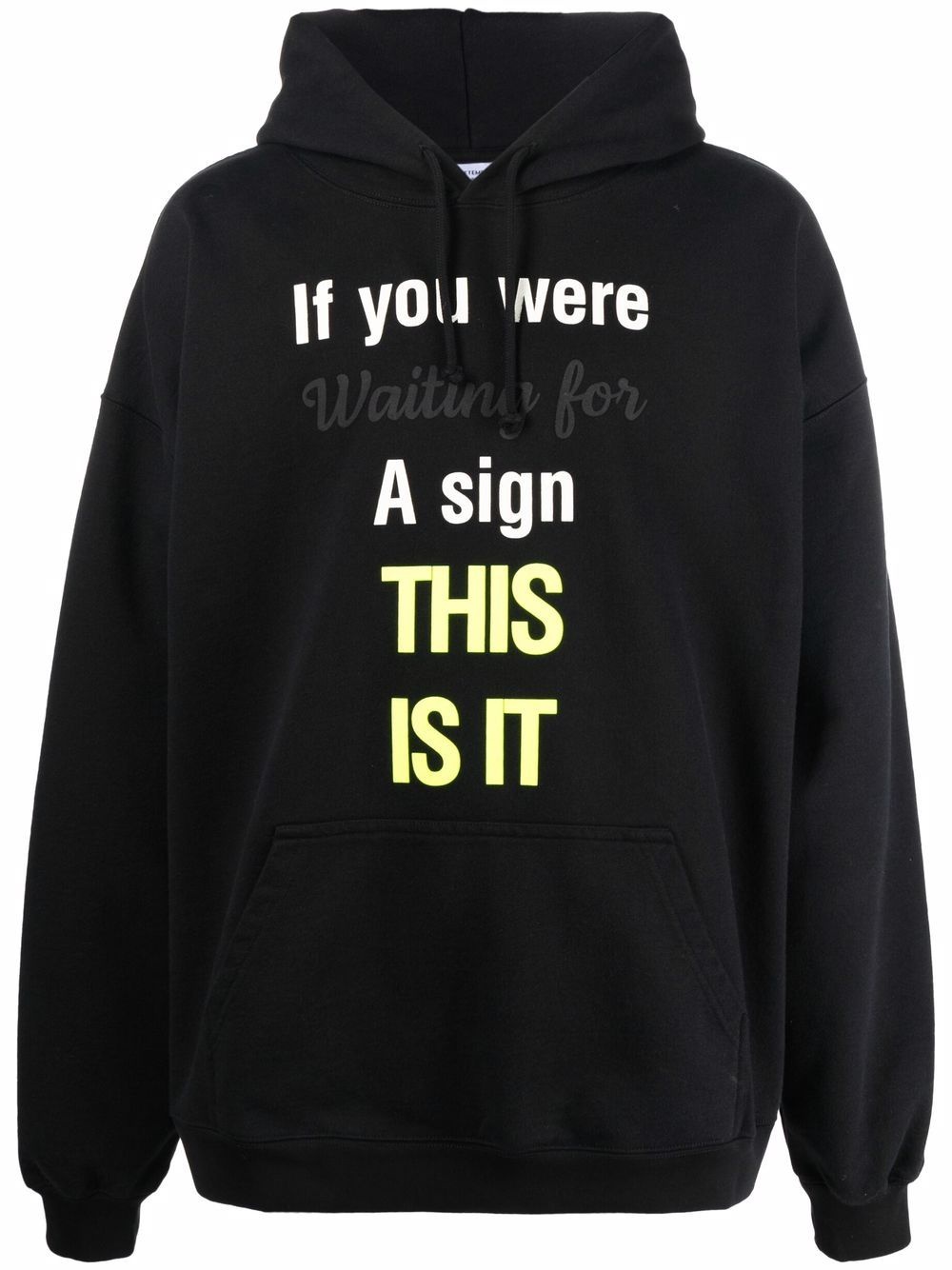 oversized slogan-print hoodie - 1