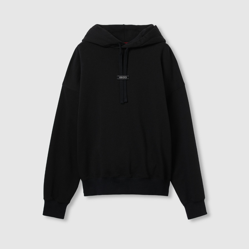 Cotton jersey hooded sweatshirt 1