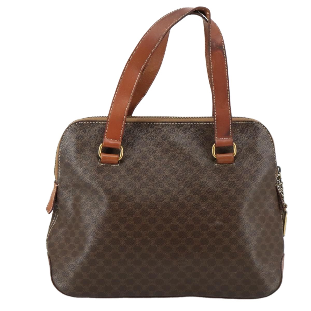 CELINE Macadam Canvas Hand Bag Pvc Leather Brown - 2