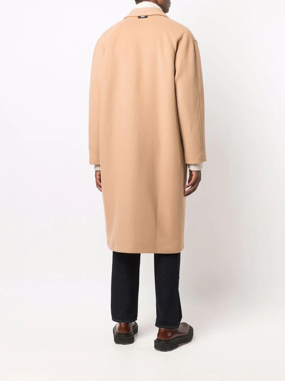 single-breasted midi coat - 4