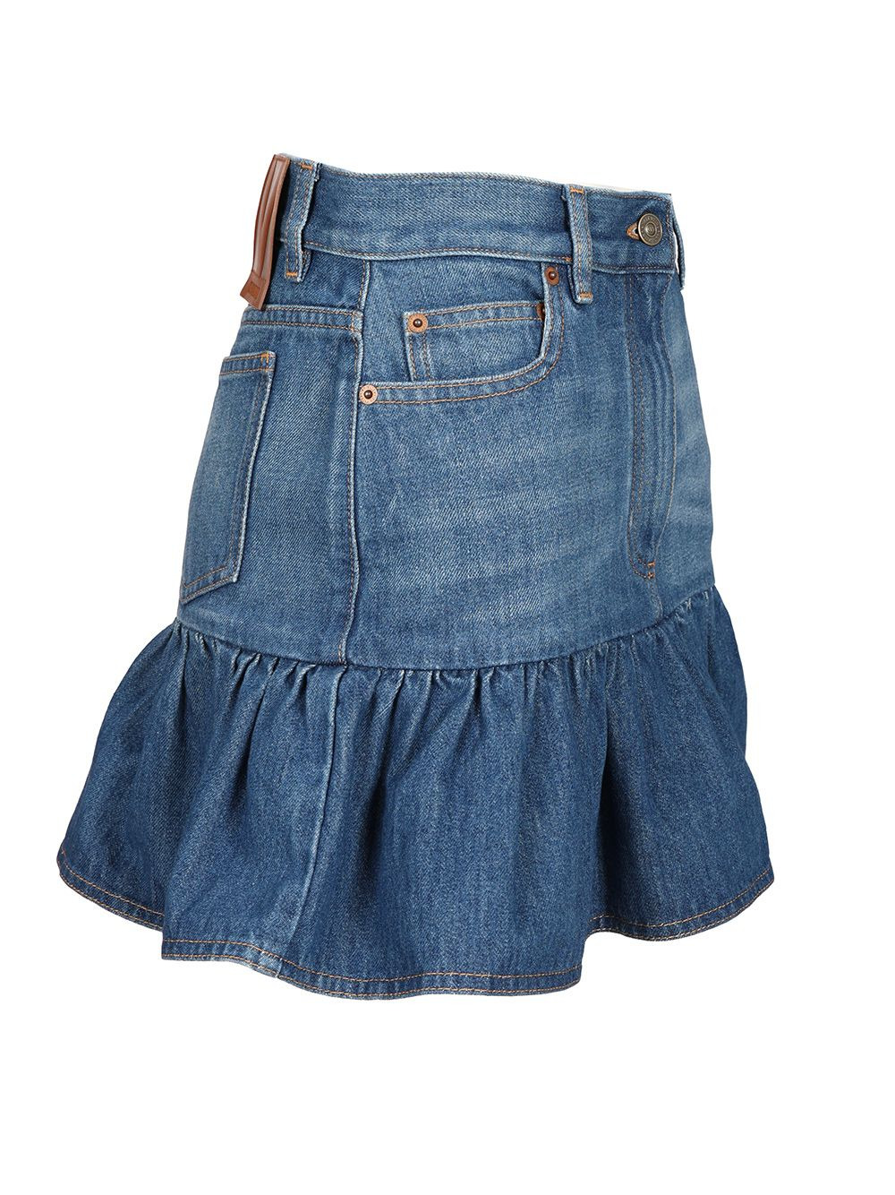 Look 70 - Gonna In Denim | Solid | Denim Lav. Blu Medio Skirts Blue - 4