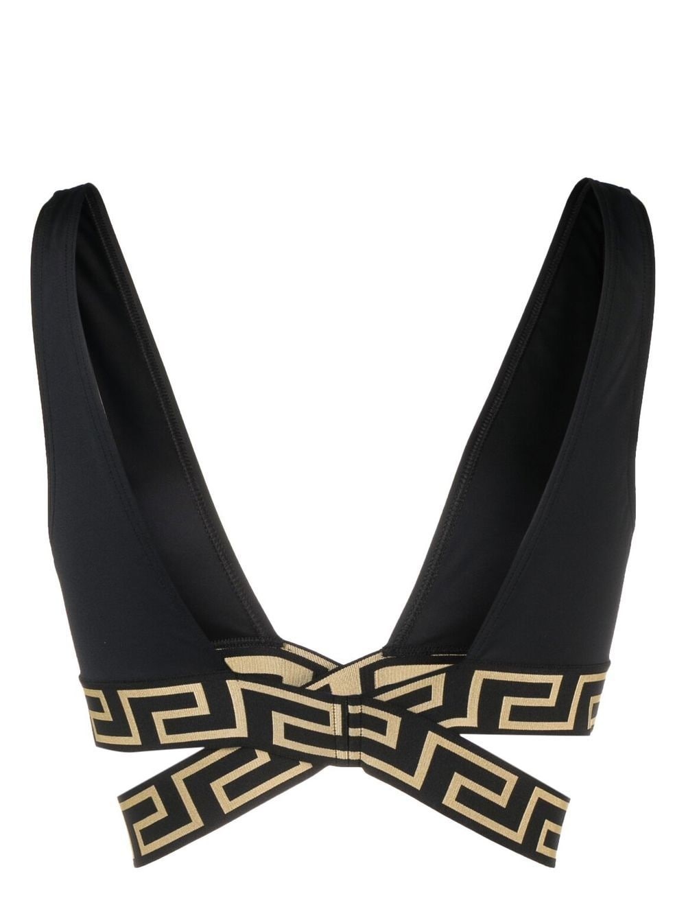 Greca-detail crossover bikini top - 2