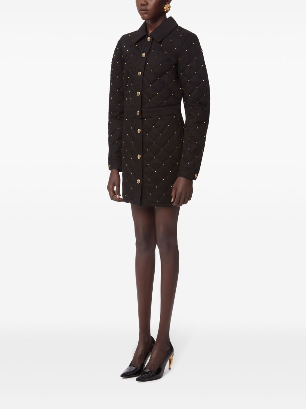 studded quilted jacket - 3