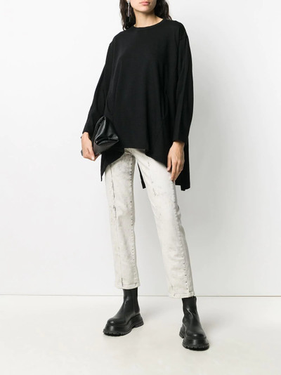 Yohji Yamamoto draped wool jumper outlook