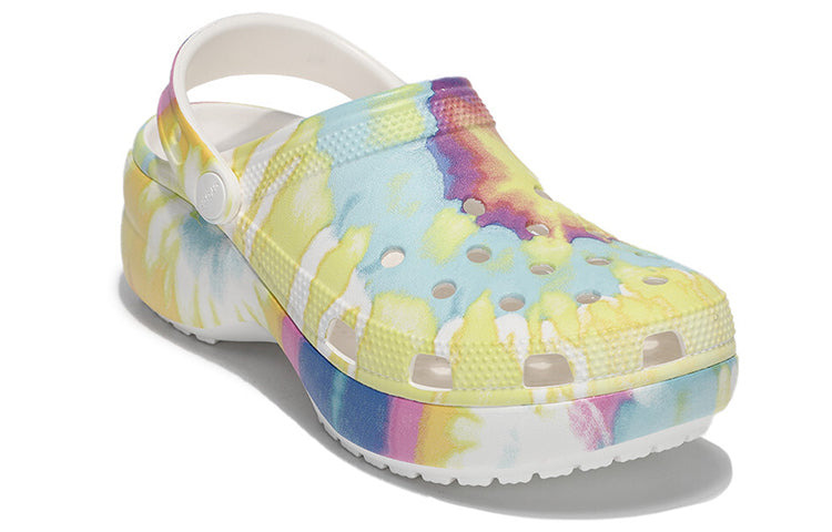 (WMNS) Crocs Classic clog clouds Tie Dye Printing Lightweight Cozy Sports Sandals Pink Blue 207151-9 - 4