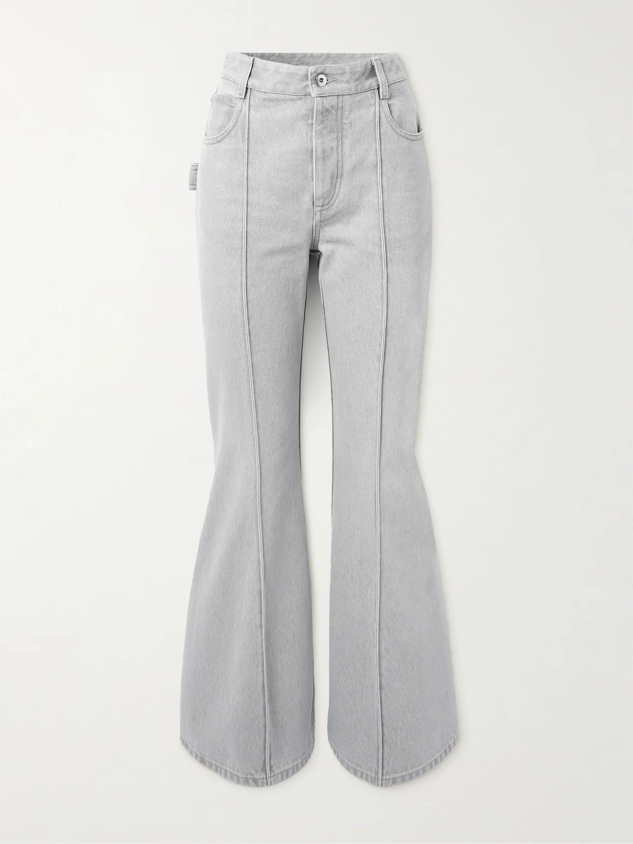 Cropped High-rise Flared Jeans - 1