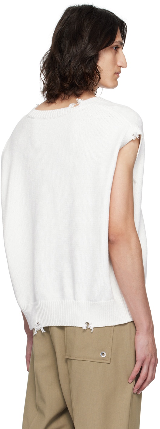 White Instant Destroy Sweater - 3
