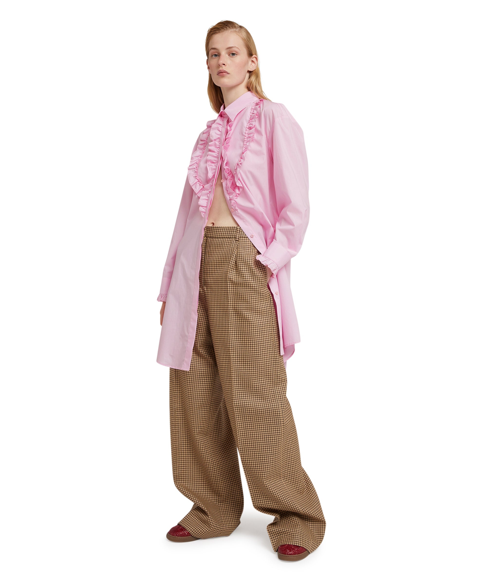 Poplin cotton chemisier shirt dress - 5