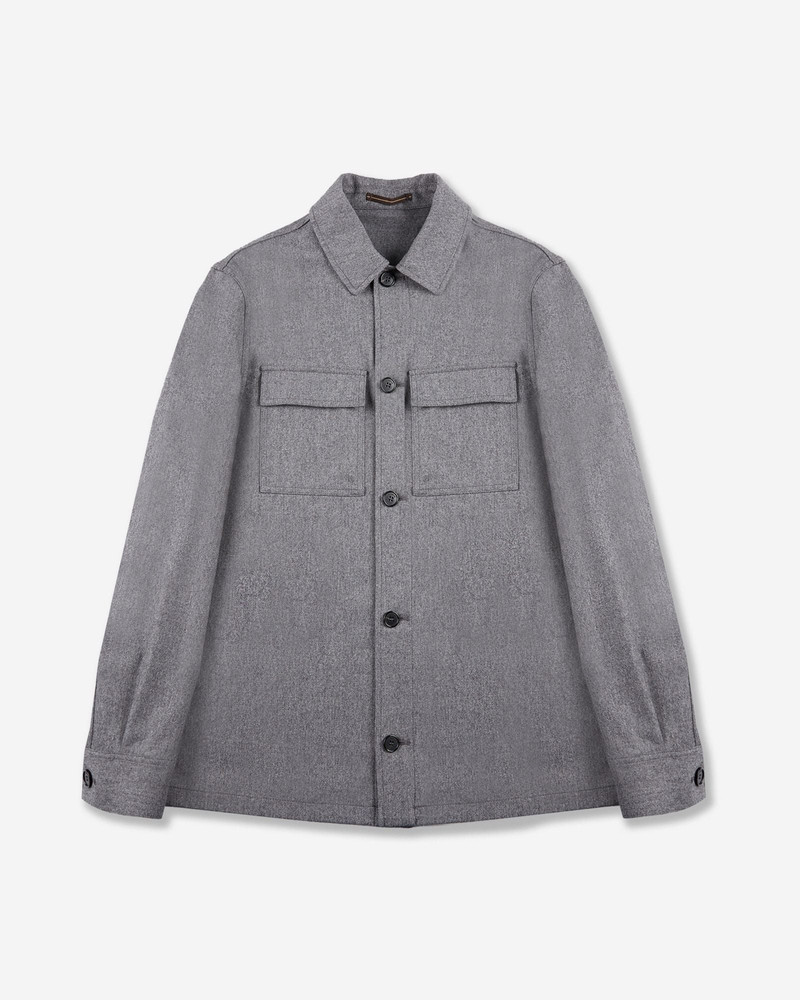 Wool and cashmere flannel blouson jacket 1