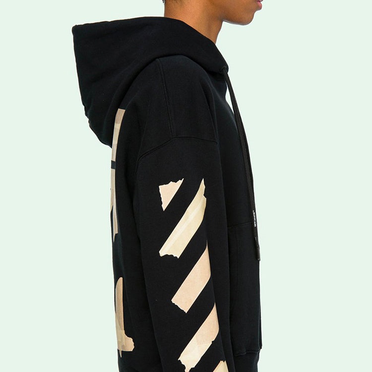 Off-White Tape Arrows Over Hoodie 'Black/Beige' OMBB037R20E300021048 - 6