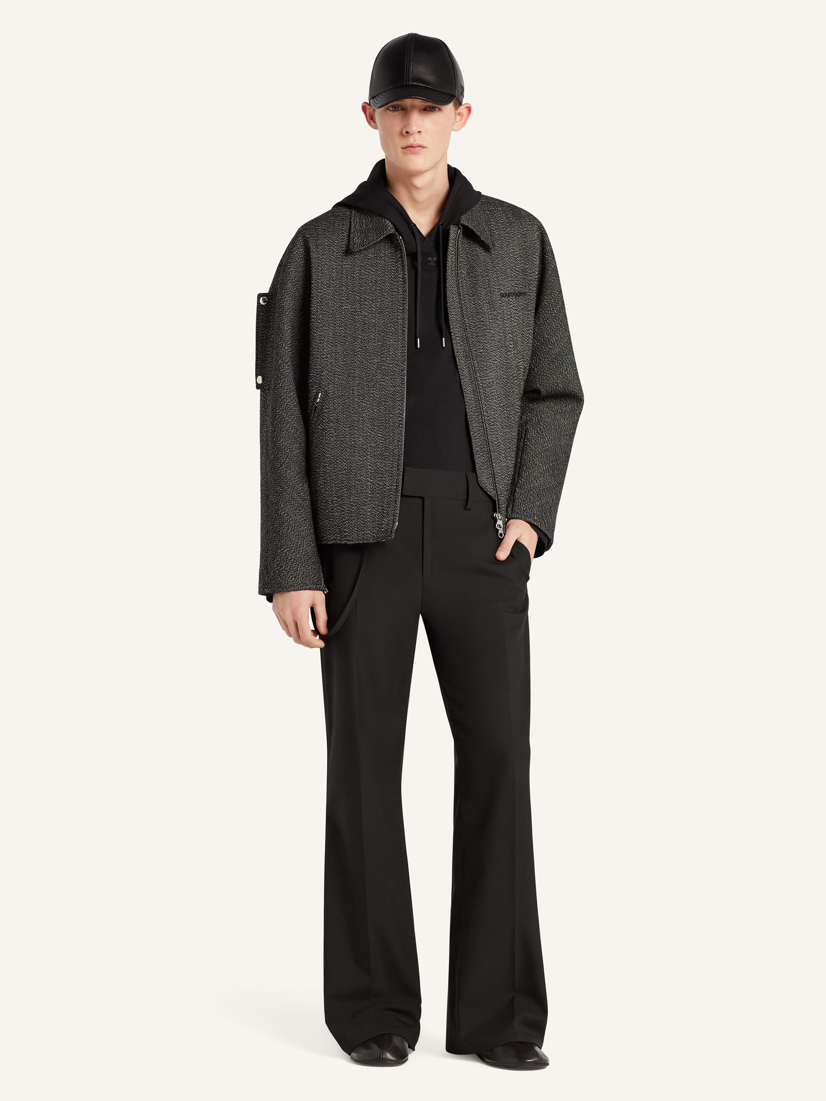 EMBROIDERED CAVIAR BOMBER JACKET - 2