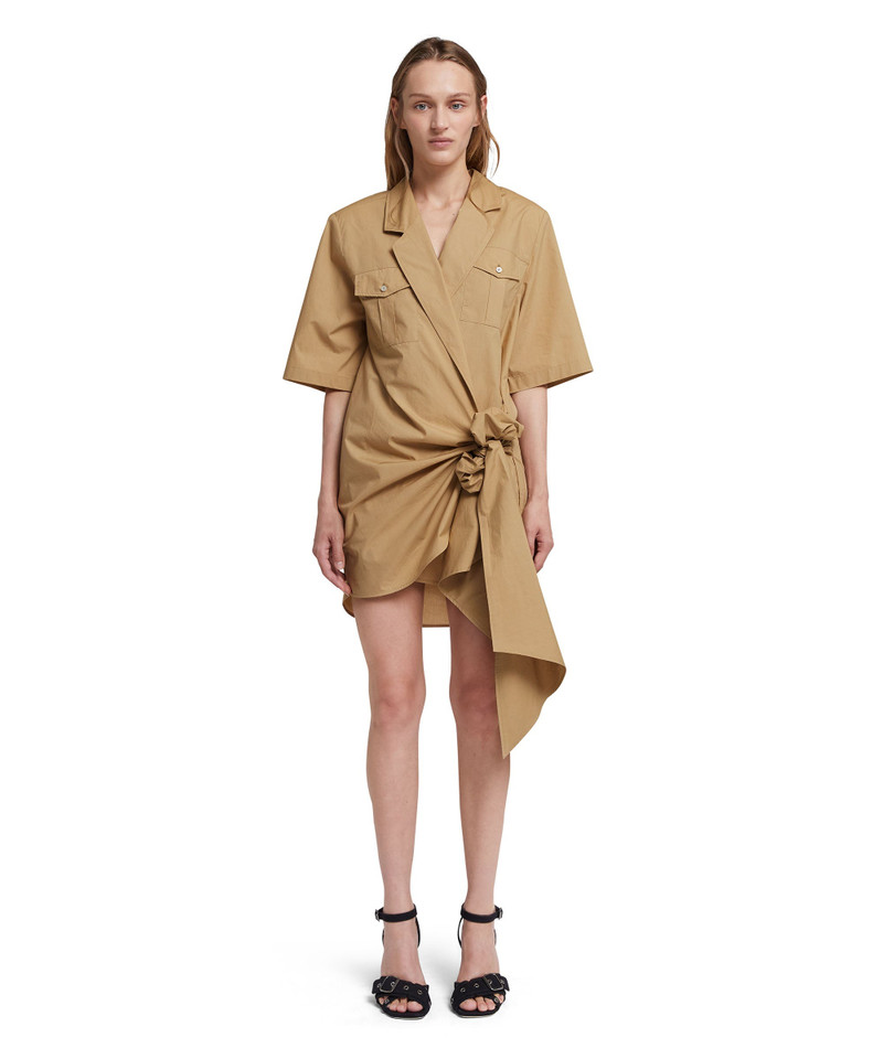 MSGM Poplin dress with bowed waistline outlook