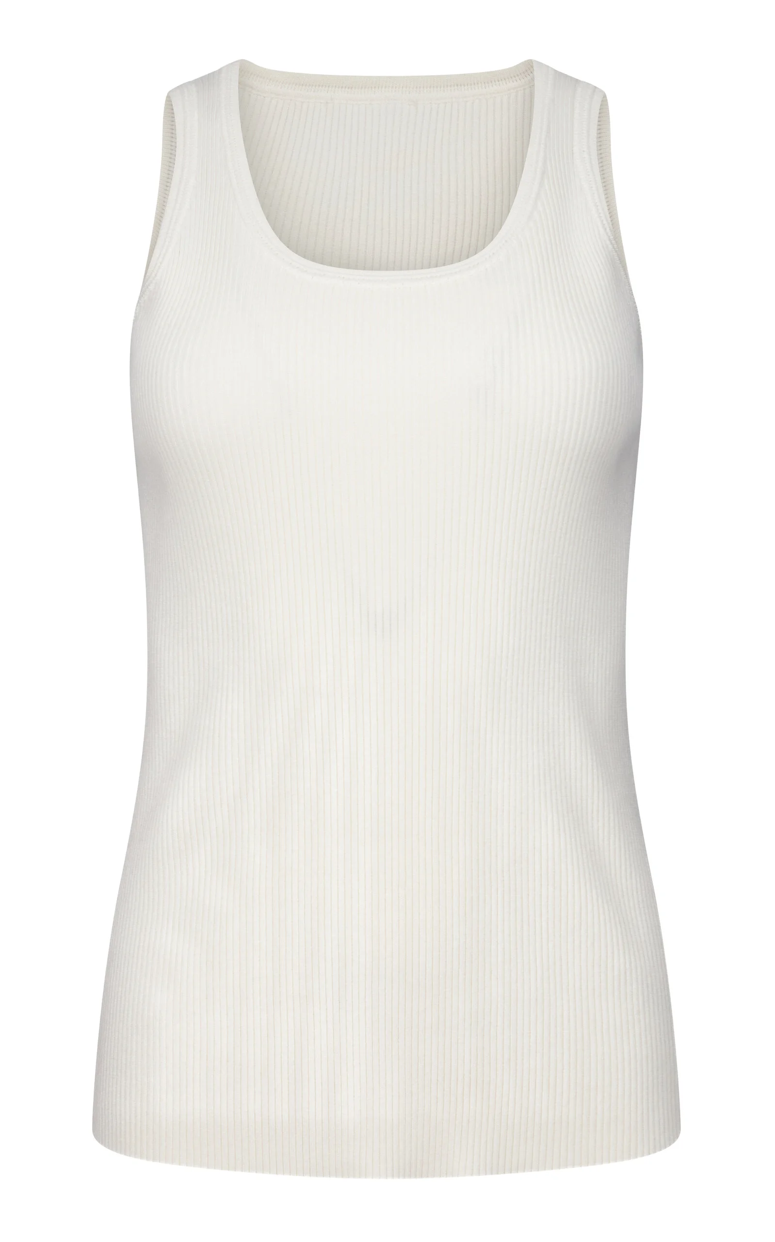 Camilla Ribbed Cotton Knit Tank white - 1