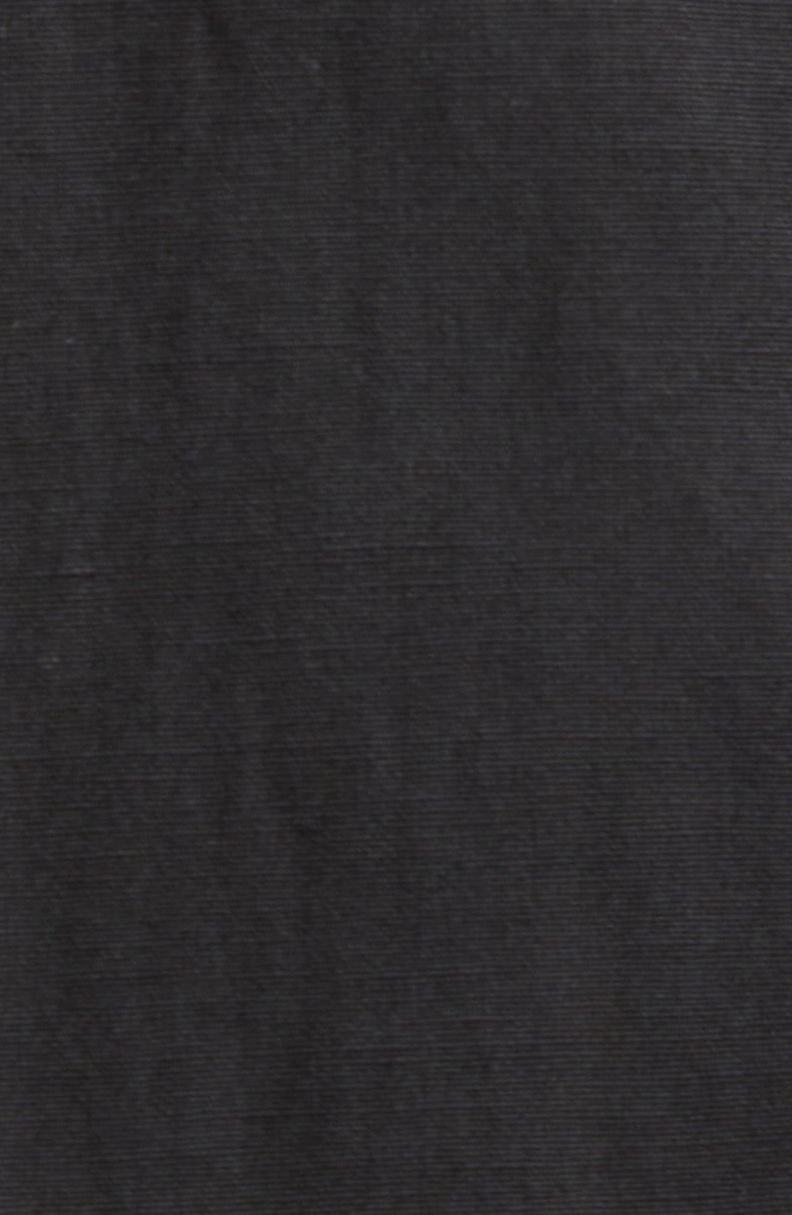 TOTEME Long Sleeve Organic Cotton & Linen Wrap Top in Black at Nordstrom - 7