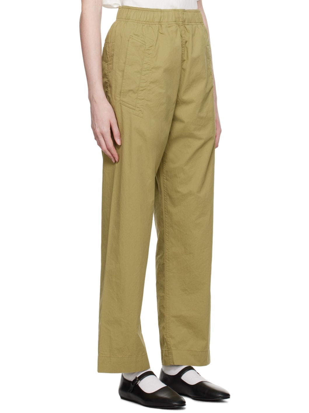 Khaki Wide-Leg Lounge Pants - 2