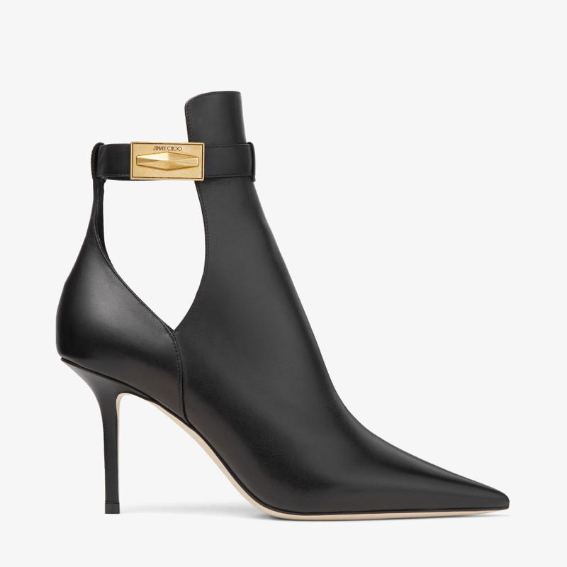 Nell Ankle Boot 85 Black Calf Leather Ankle Boots 1
