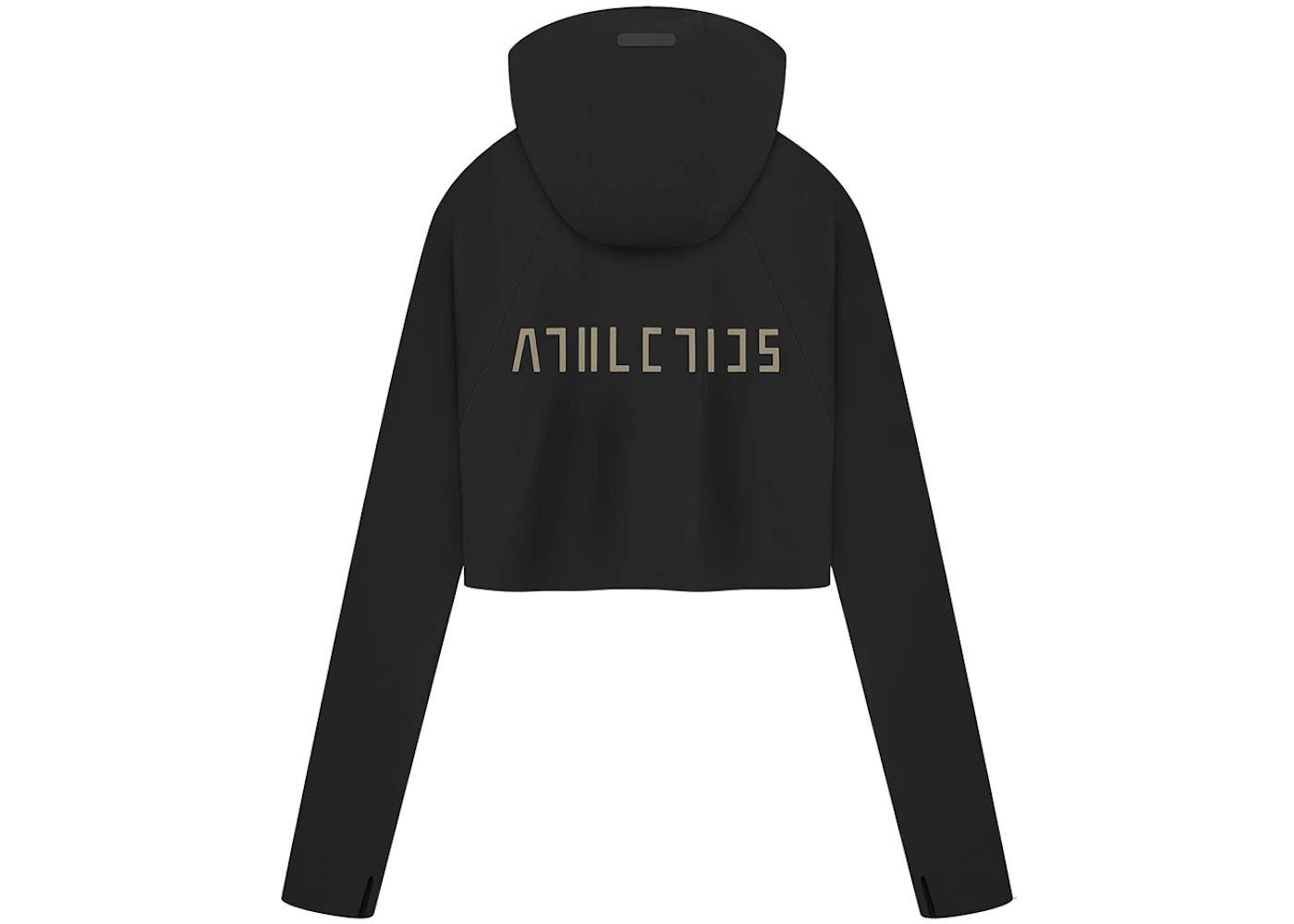 Fear of God Athletics Womens Base Layer Crop Hoodie Black - 2