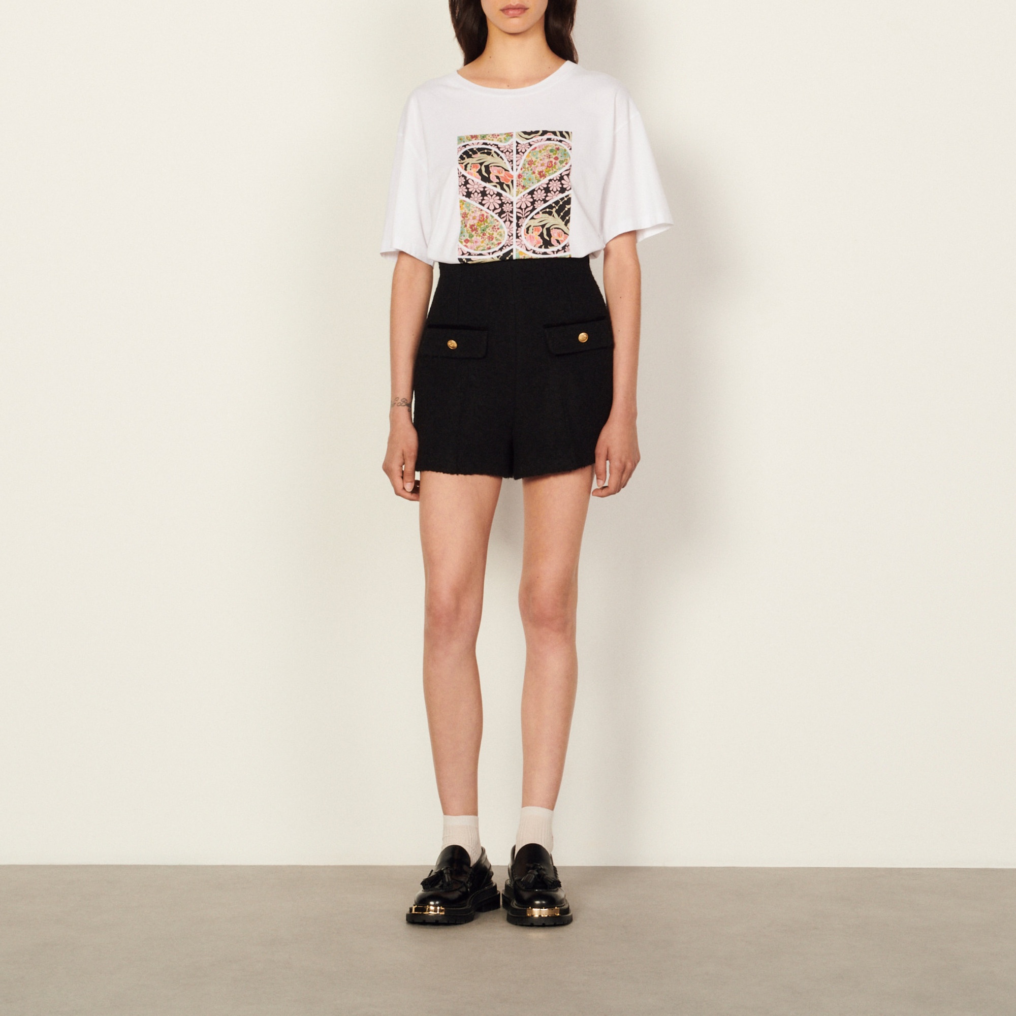 Shorts in wool and cotton fabric - 6