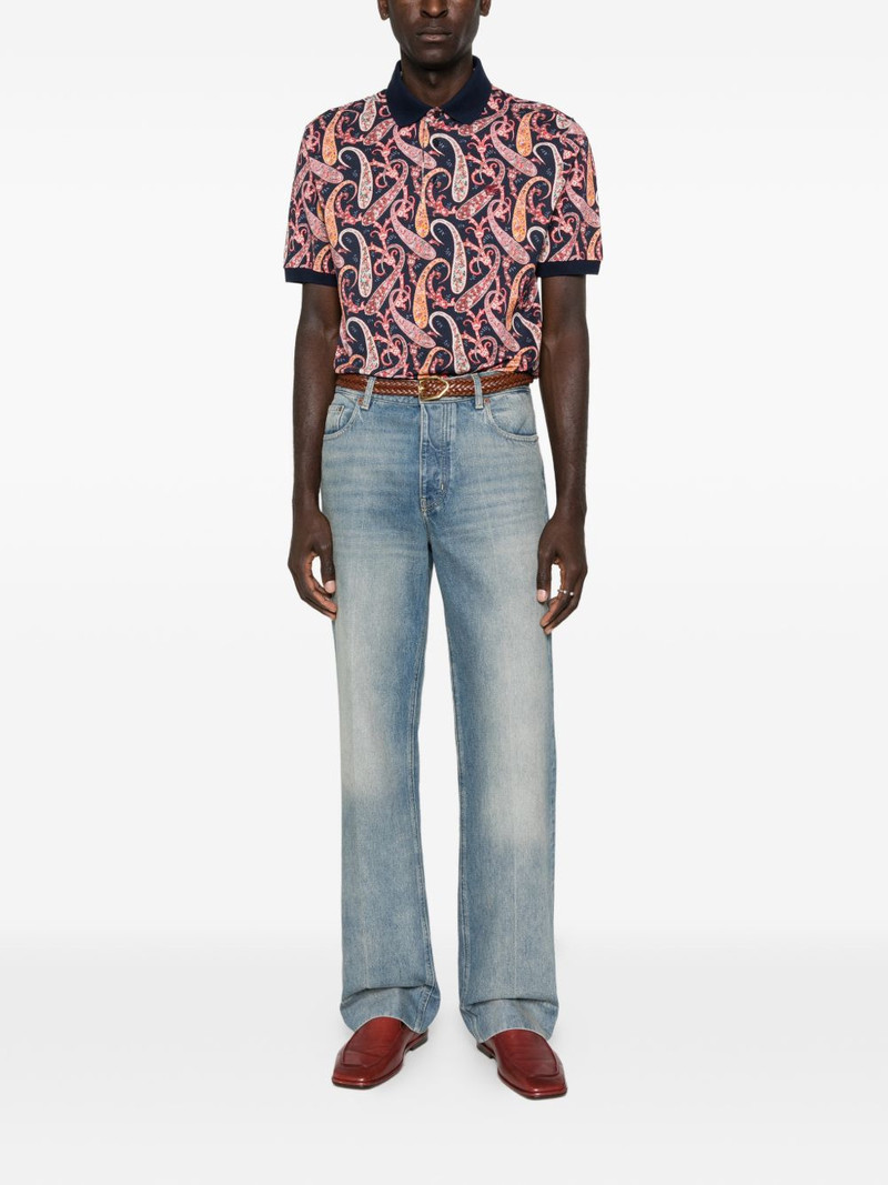 Etro paisley-print polo shirt outlook