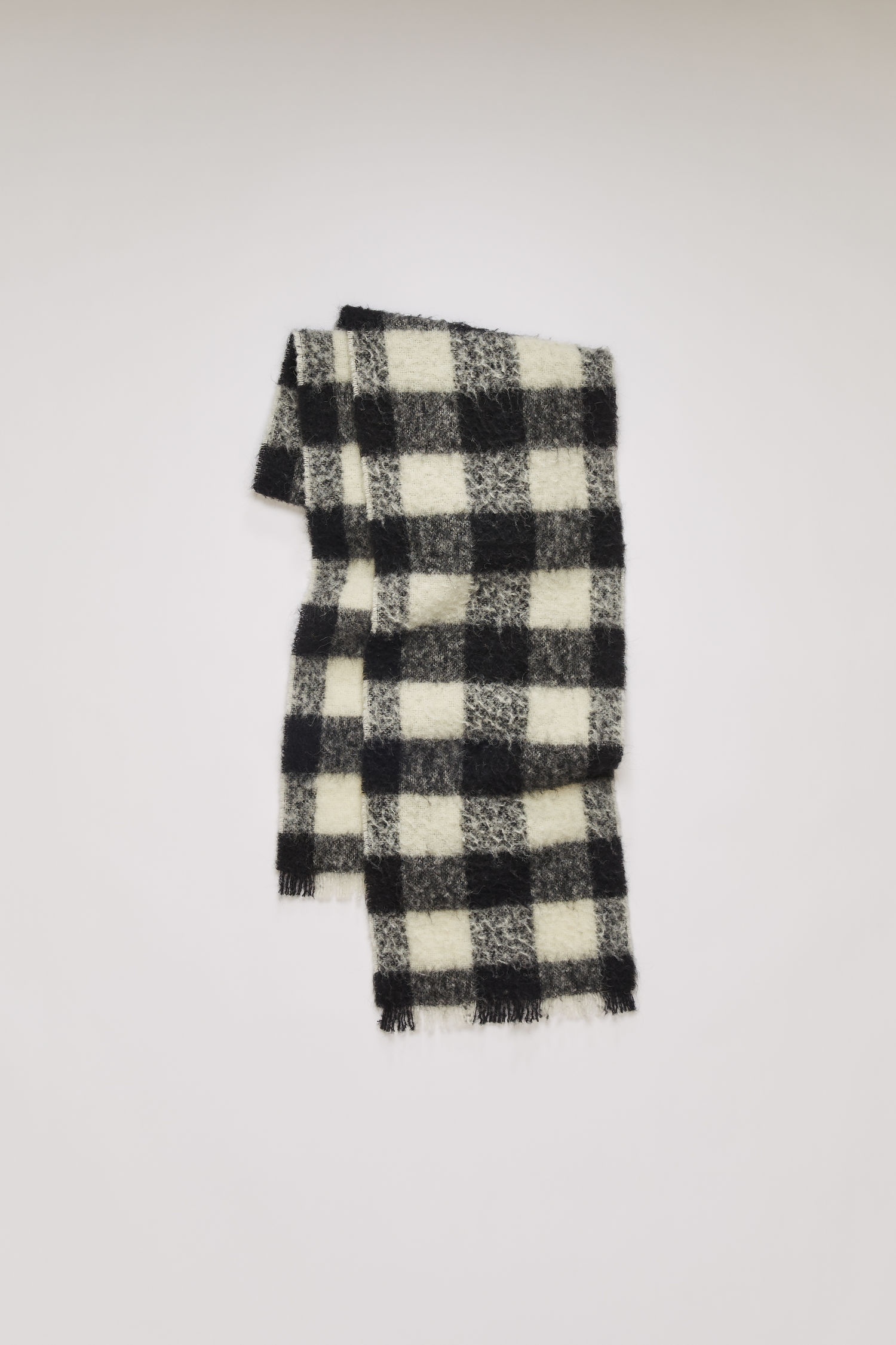 Checked scarf white/black - 2