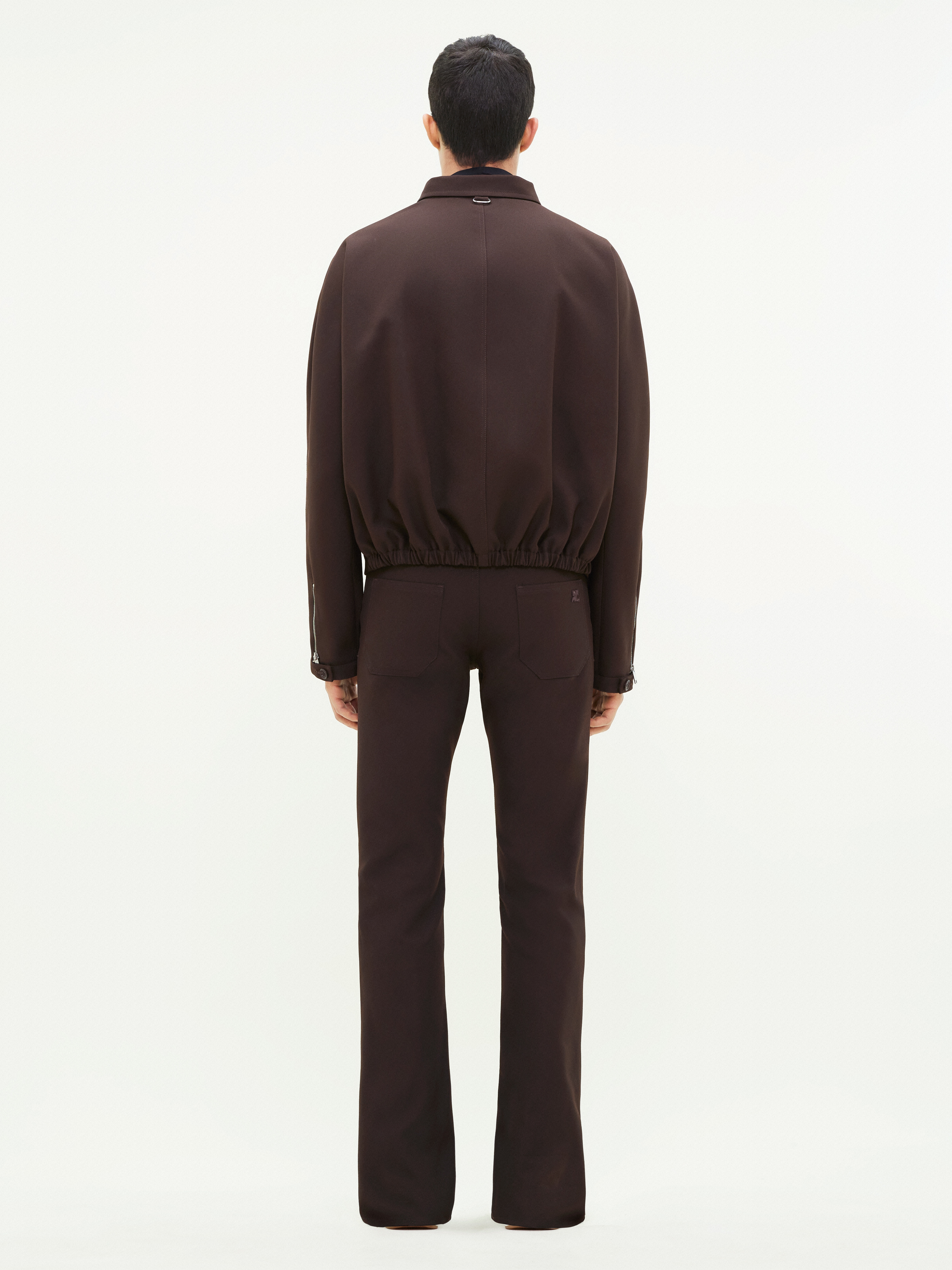 RETRO TWILL ZIPPED BOMBER JACKET - 4