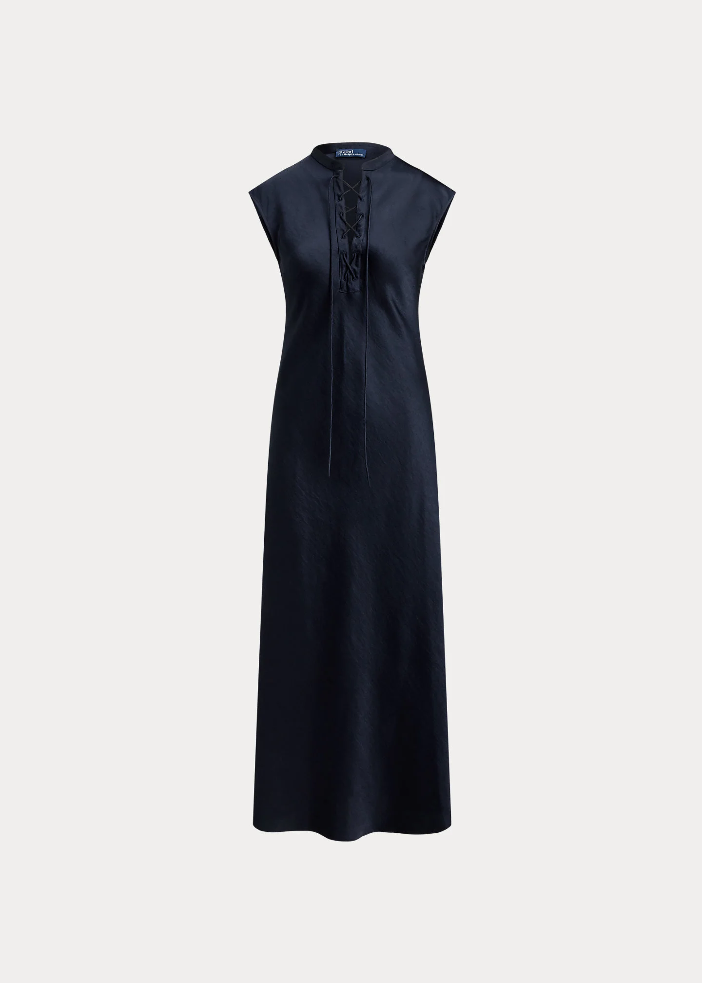 Lace-Up Satin Dress - 1