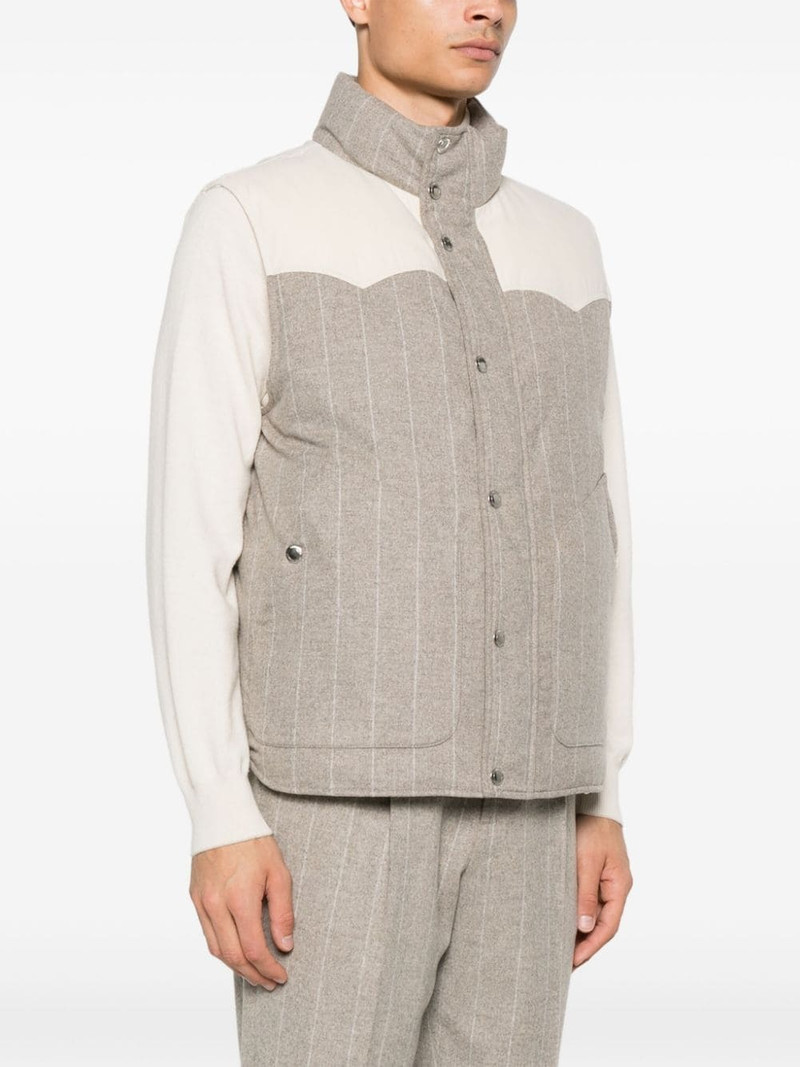 Brunello Cucinelli pinstriped gilet outlook
