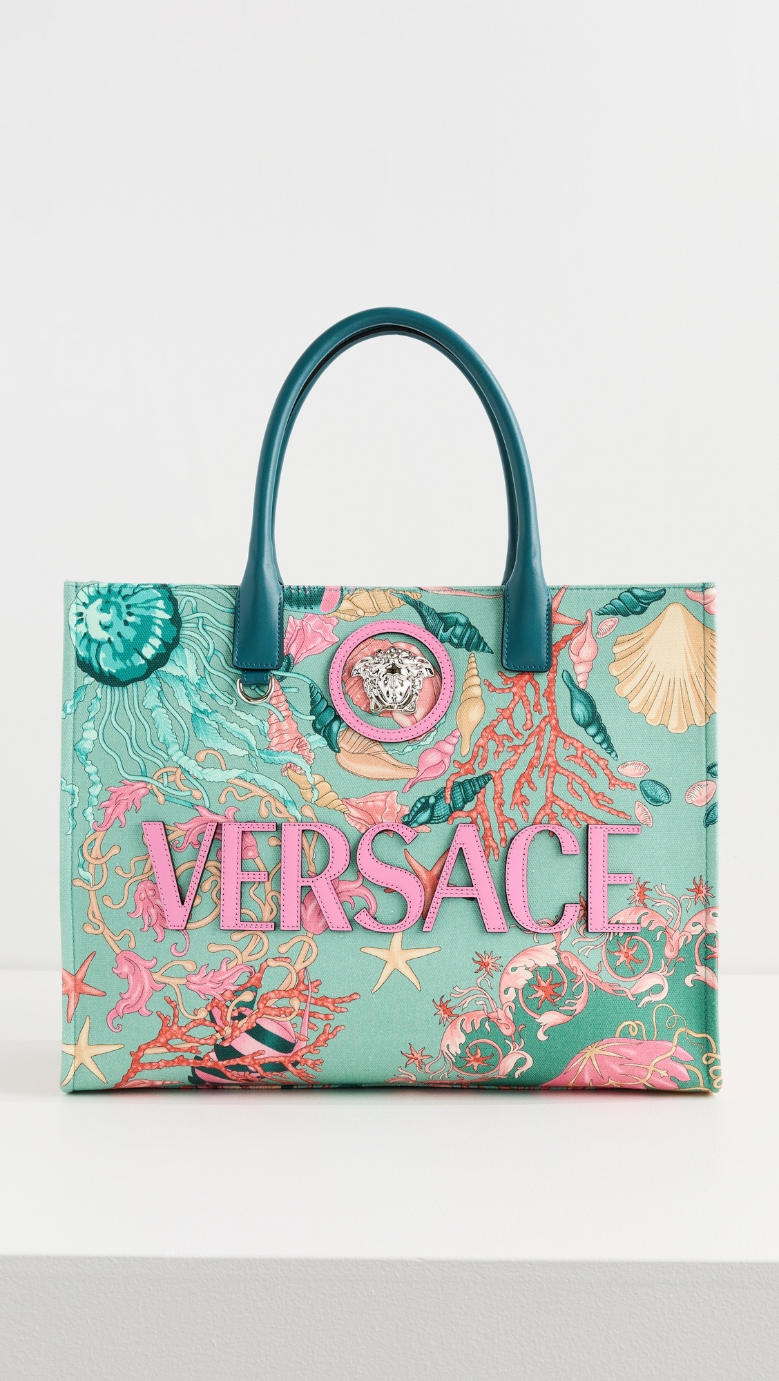 Tote Fabric and Calf Leather Bag - 1