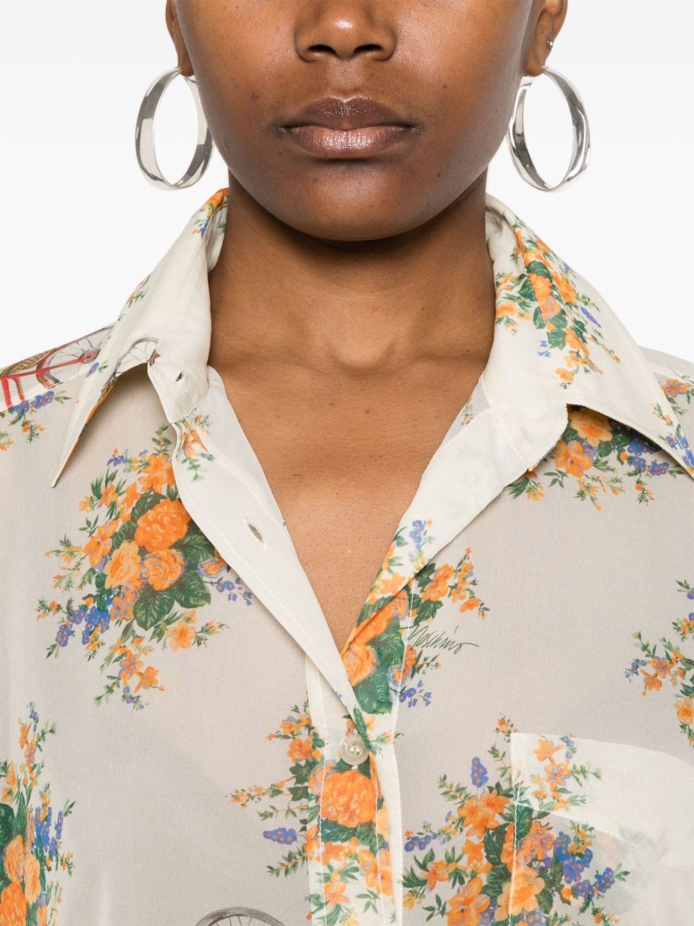 floral-print shirt - 5