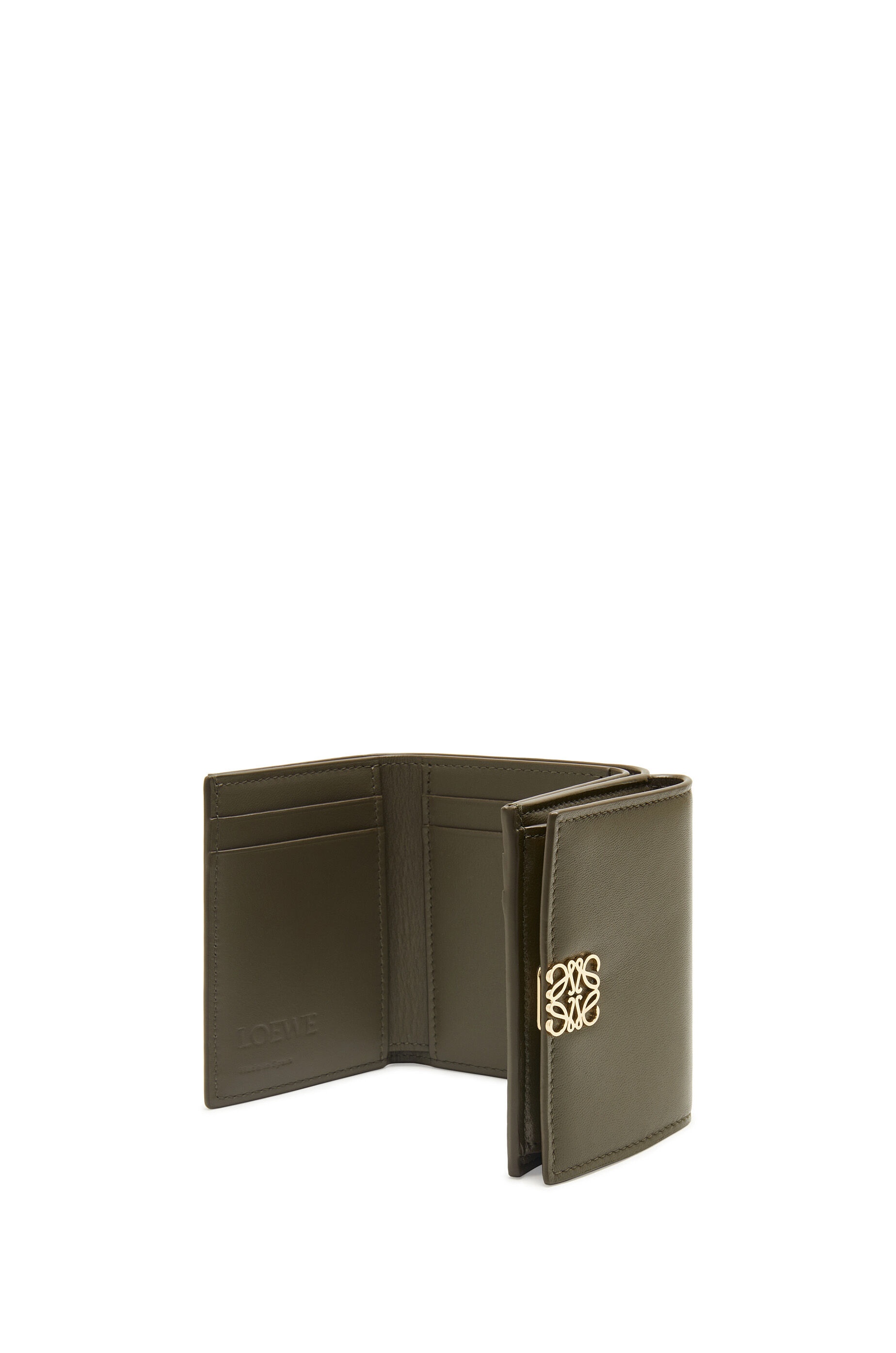 Puffer Anagram trifold wallet in shiny nappa calfskin - 4