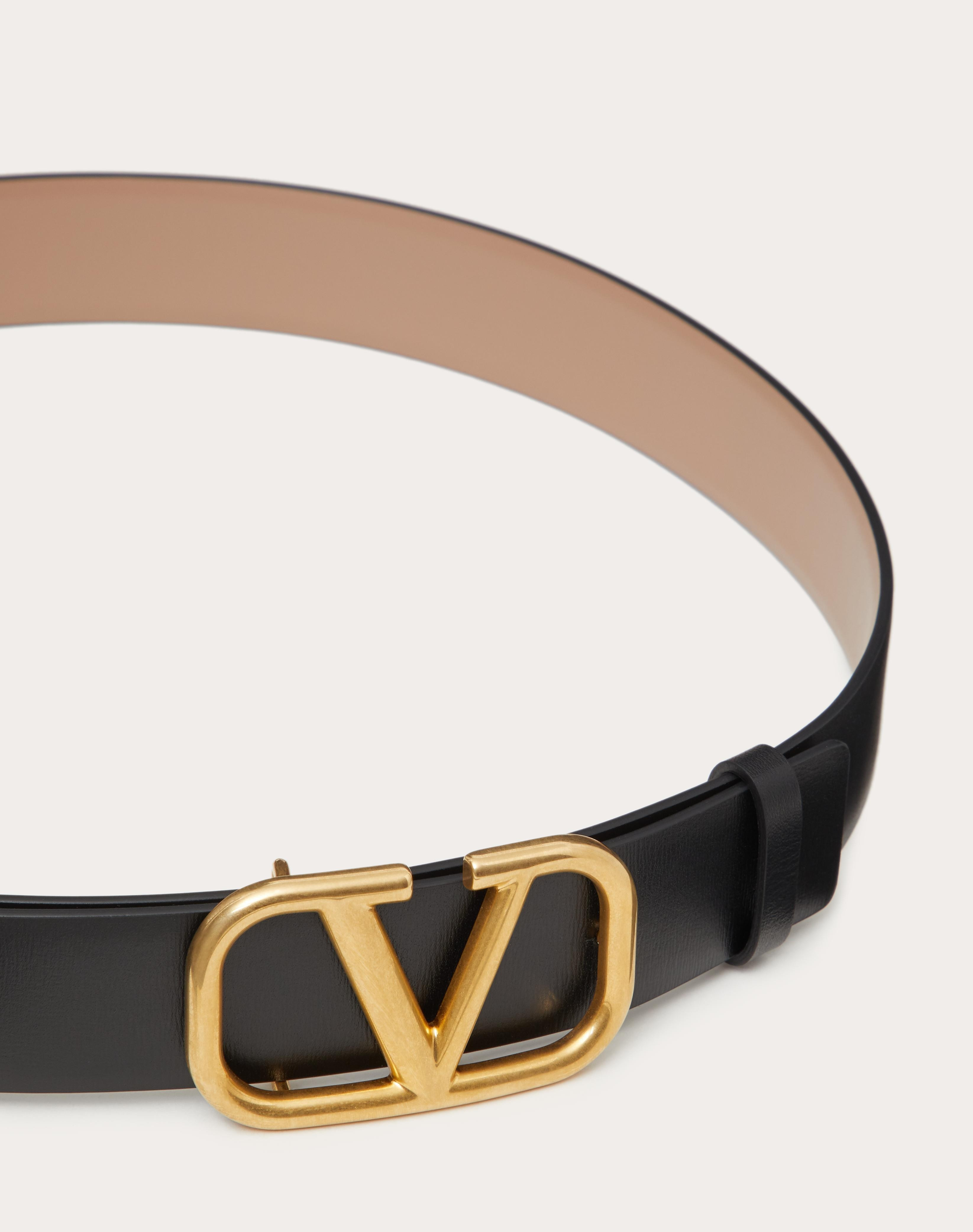 REVERSIBLE VLOGO SIGNATURE BELT IN GLOSSY CALFSKIN 30 MM - 4