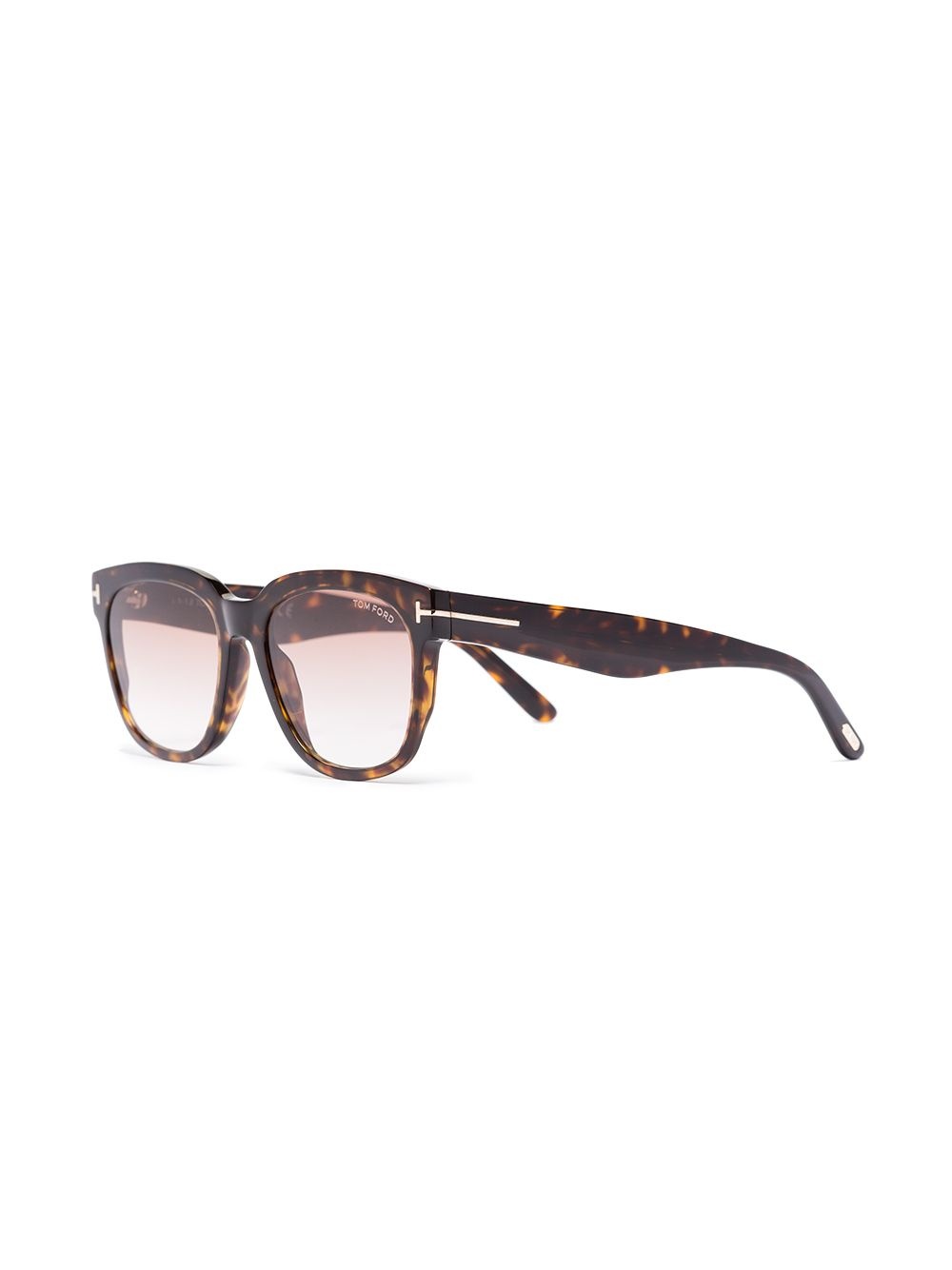 tortoiseshell-effect square-frame sunglasses - 3