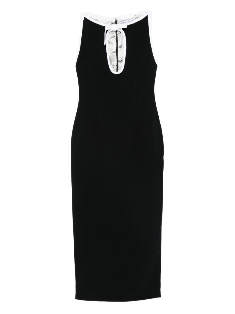 keyhole-neck sleeveless midi dress 1