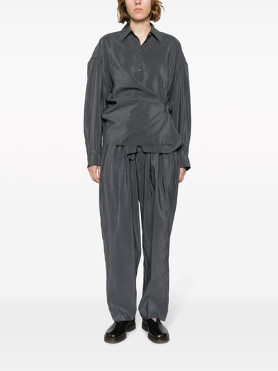 Lemaire pleated silk-blend trousers outlook