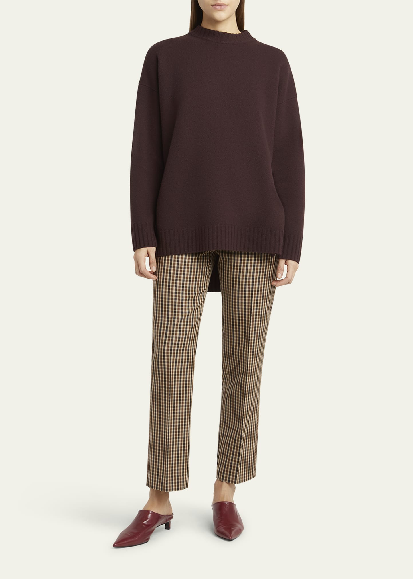 Superfine Merino Wool Oversized Crewneck Sweater - 2