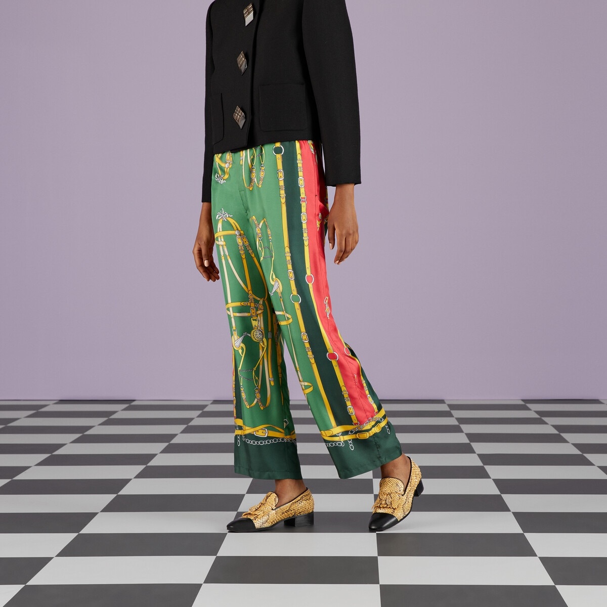 Harness and Double G silk pant - 5