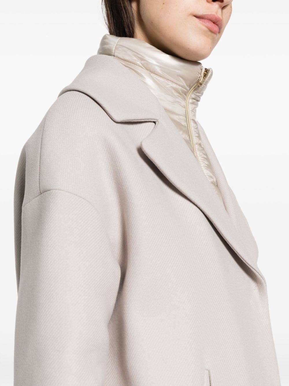padded-bib single-breasted coat - 5