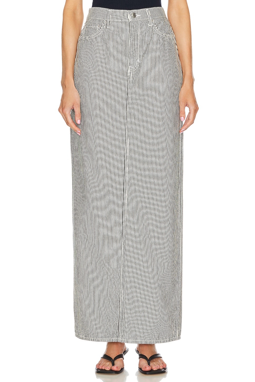 Amara Maxi Pencil Skirt With Back Slit - 1