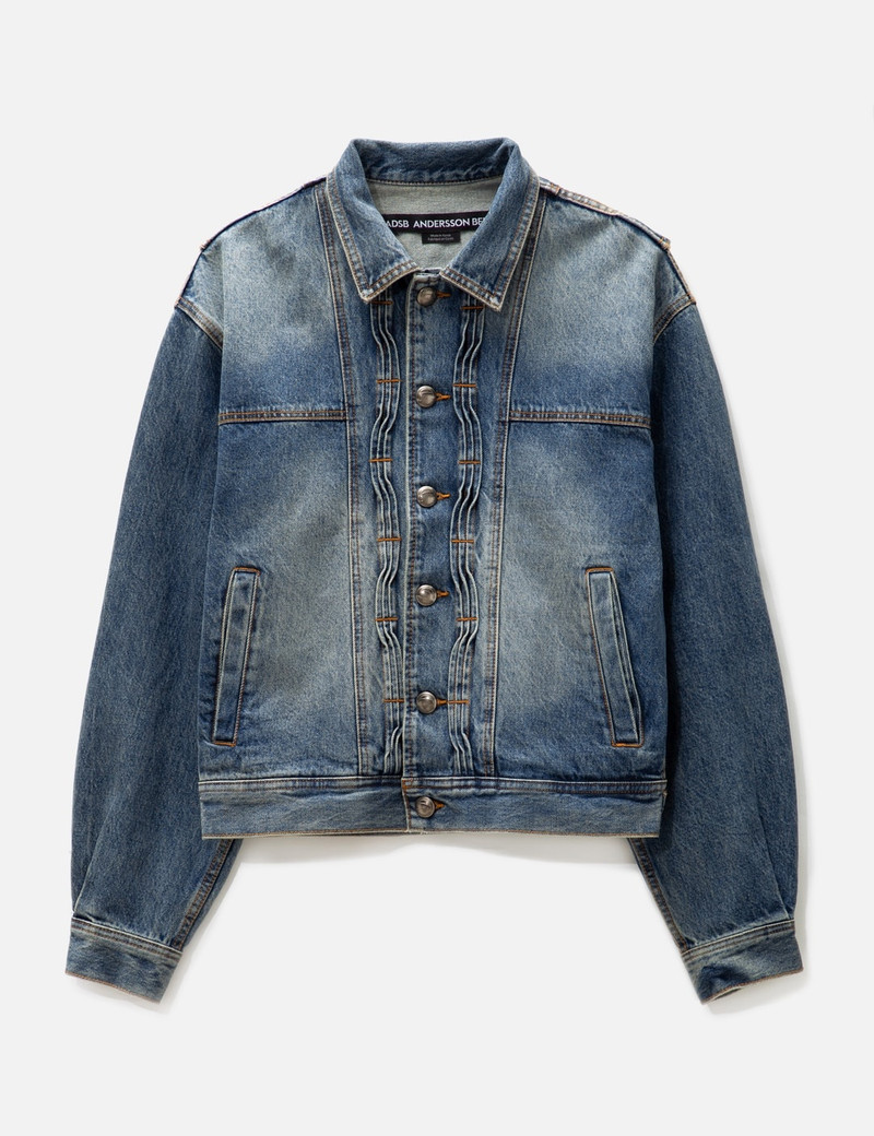 WAVE DENIM BOMBER JACKET - 1