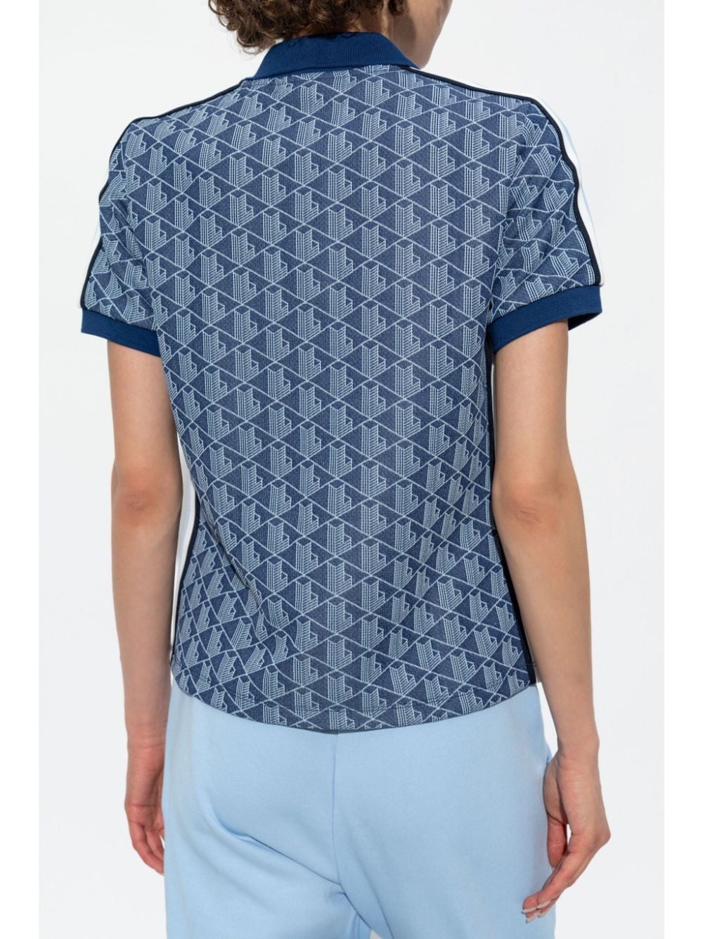 jacquard monogram polo shirt - 4
