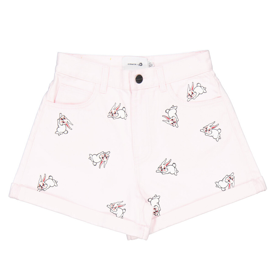 Coach Bunny-Print Denim Shorts - 2