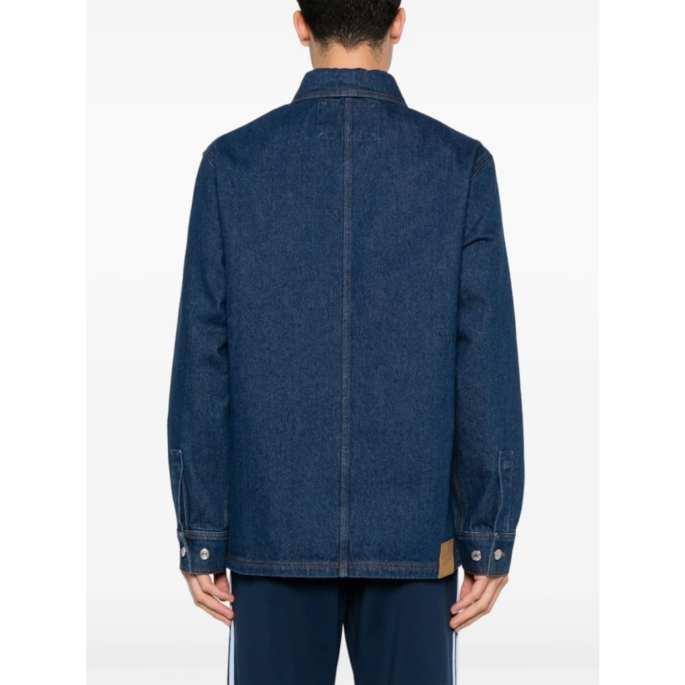 Maison KITSUNE デニム カバーオール Maison Kitsuné INDIGO DENIM JACKET WITH FOX EMBROIDERY