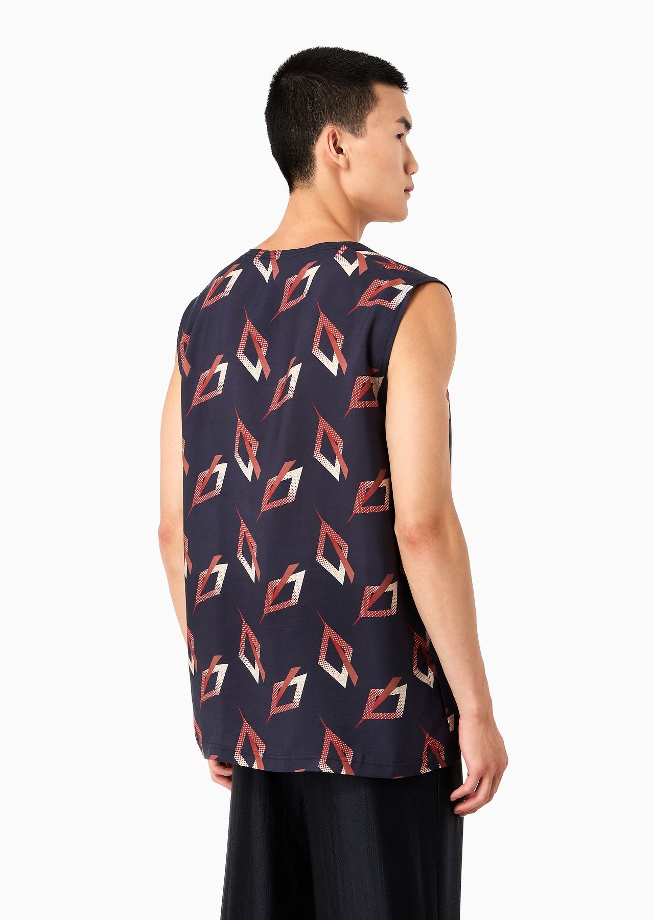Printed silk and Lyocell crew-neck top - 3