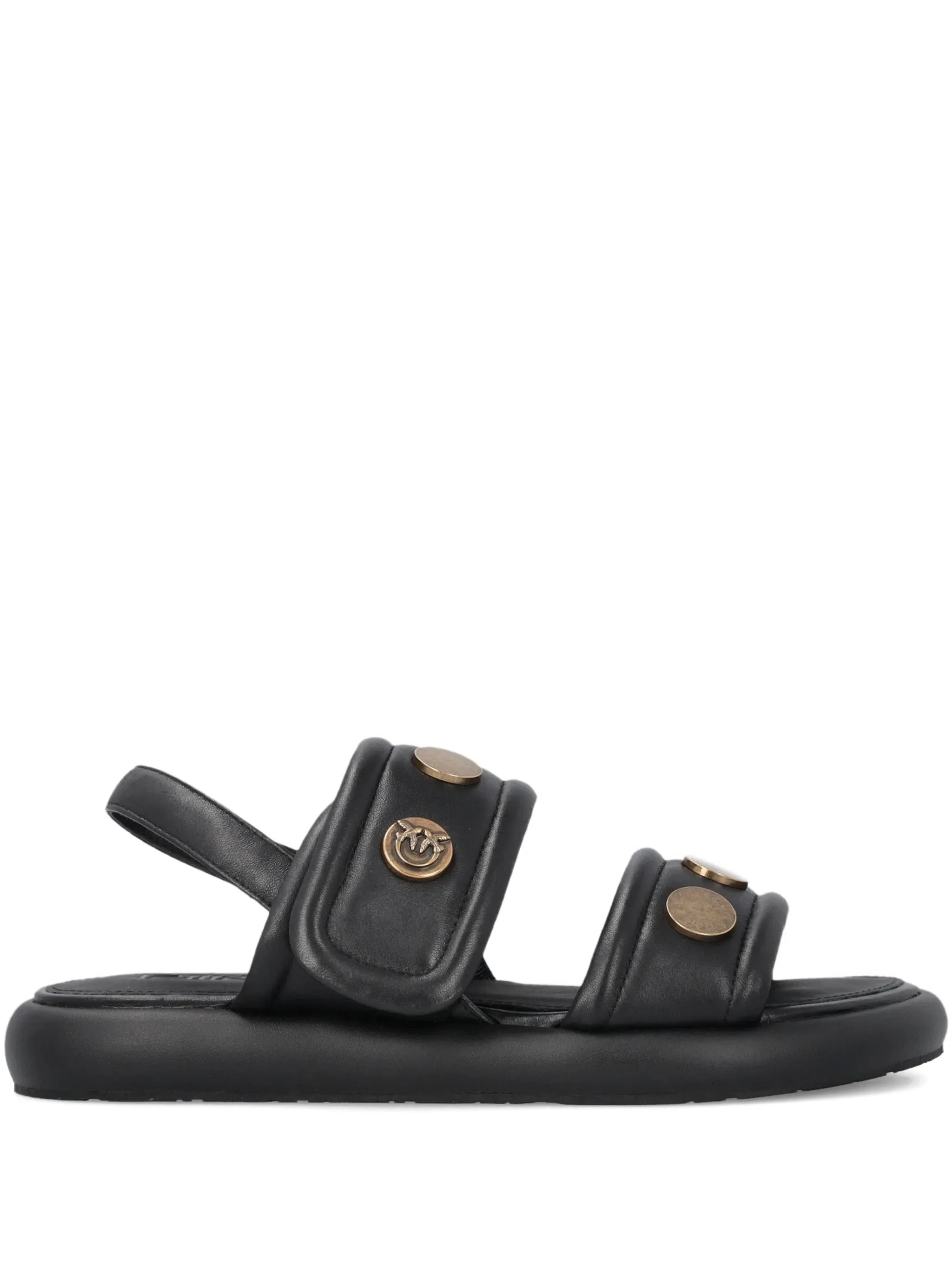 Pinko Studded Leather Sandals - 1
