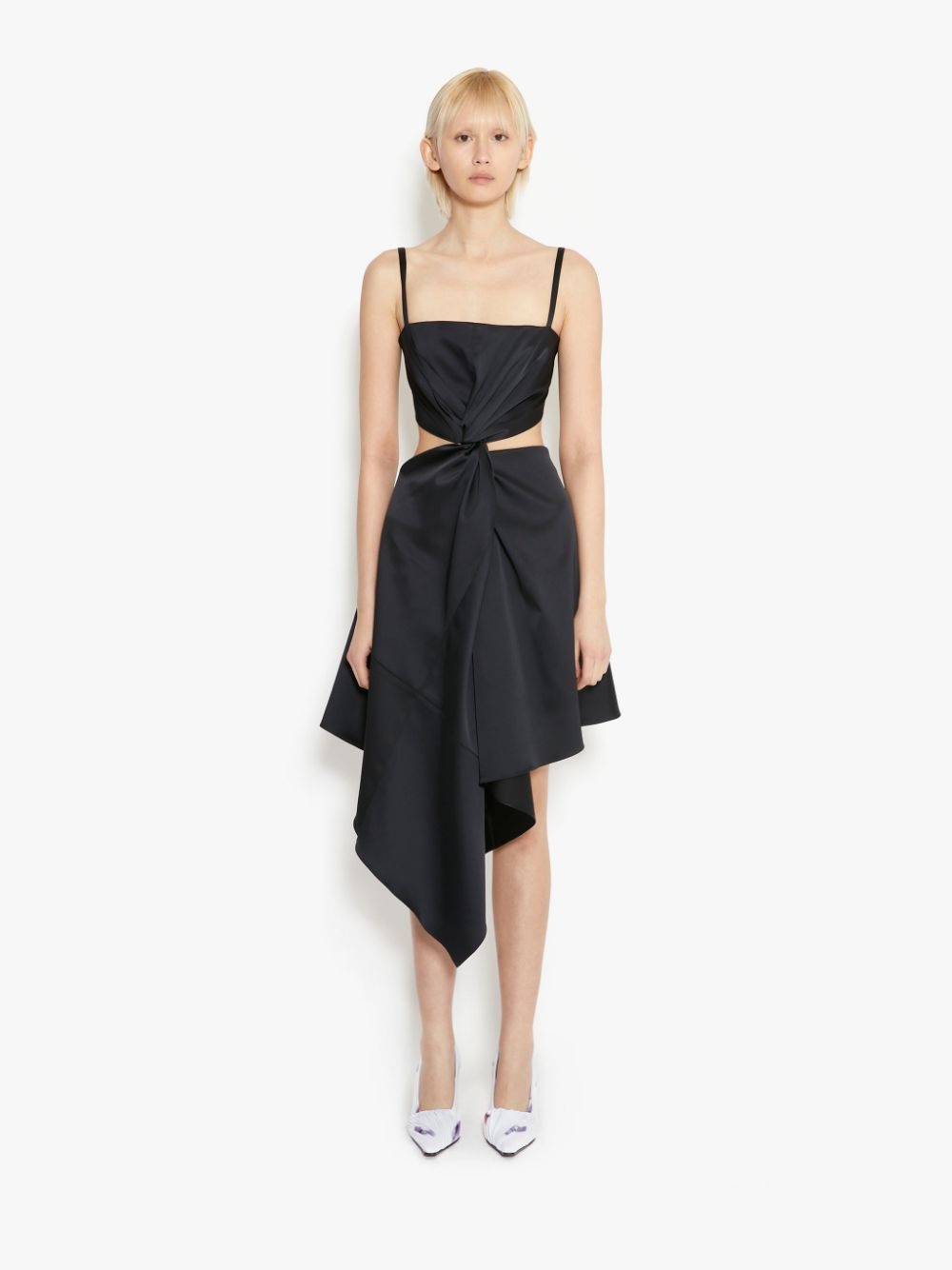 TWISTED CUT OUT ASYMMETRIC DRESS - 2
