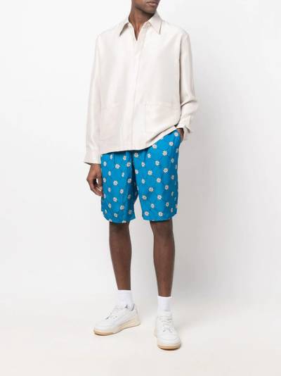 Marni daisy-print track shorts outlook