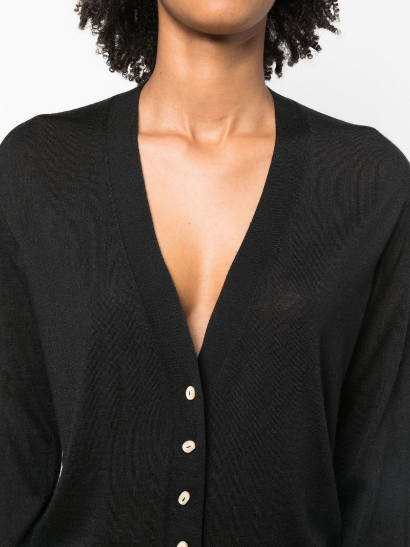 fine-knit V-neck cardigan 5