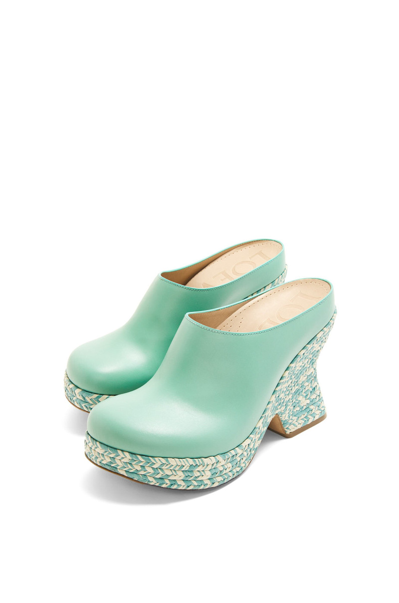 Loewe Terra clog in calfskin outlook