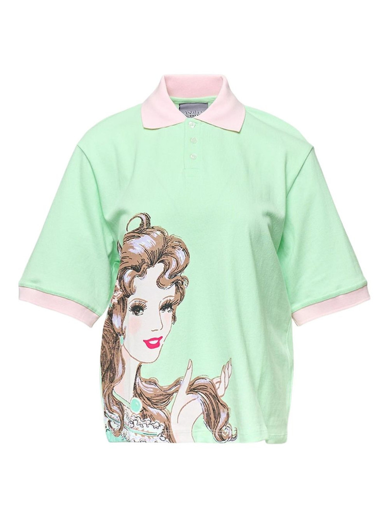 graphic-print polo shirt 1